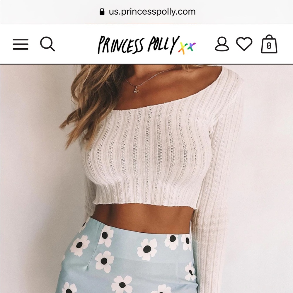 White sweater top